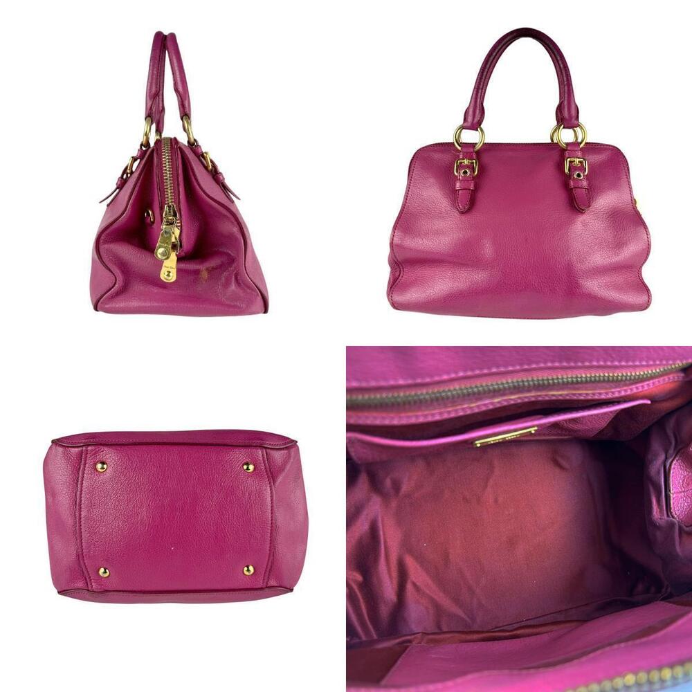 Miu Miu magenta gold Shoulder Bag 2way leather Gold